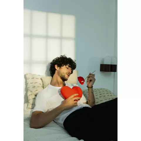 Ваза для цветов love, 15,5 см, красная
