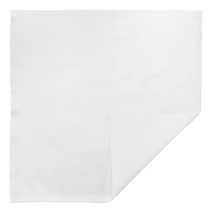 Салфетка сервировочная жаккардовая белого цвета из хлопка с вышивкой из коллекции essential, 53х53 см