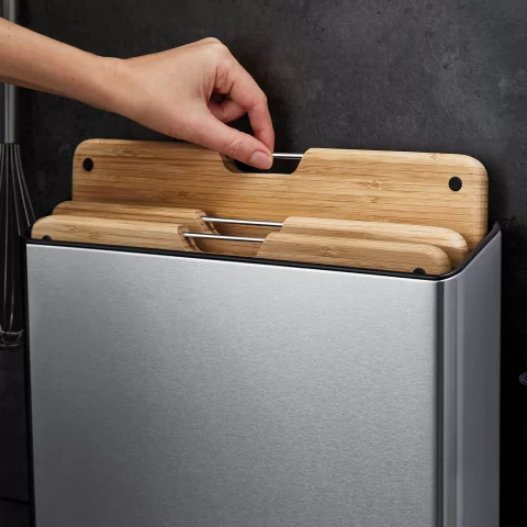 Набор бамбуковых разделочных досок Joseph Joseph Folio Steel Bamboo, 3 шт с кейсом