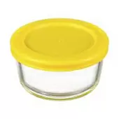 Контейнер для запекания и хранения круглый с крышкой Smart Solutions, 236 мл, желтый