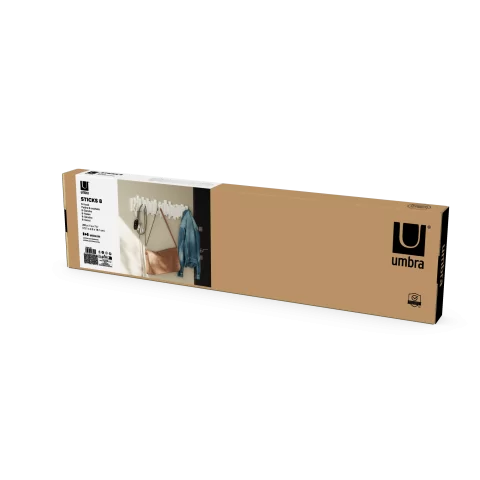 Вешалка настенная Umbra Sticks 8 крючков, белая