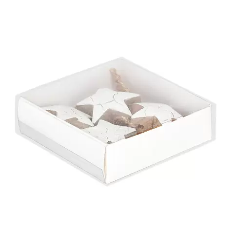Набор елочных украшений marble stars из коллекции new year essential, 4 шт.