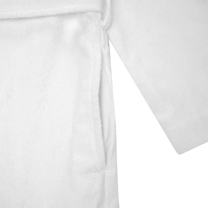 Халат махровый из чесаного хлопка белого цвета из коллекции essential, размер m