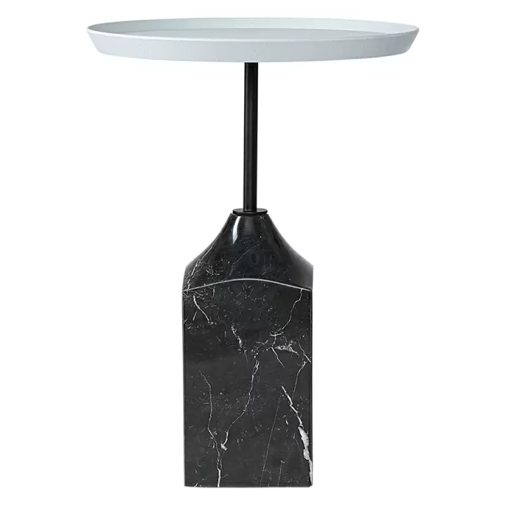 Столик кофейный sustainable collection, D37,7 см, серый/черно-белый