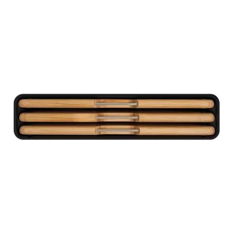 Набор бамбуковых разделочных досок Joseph Joseph Folio Steel Bamboo, 3 шт с кейсом