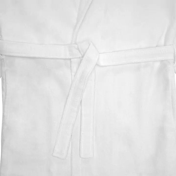 Халат махровый из чесаного хлопка белого цвета из коллекции essential, размер m