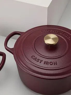 Кастрюля с крышкой из коллекции  "Шеффилд", D26 см, 5 л, бургунди