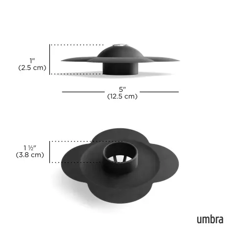 Фильтр-заглушка для слива Umbra Bloom в форме цветка, черный