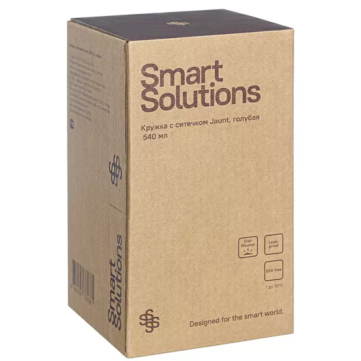 Кружка с ситечком Smart Solutions Jaunt, 540 мл, голубая