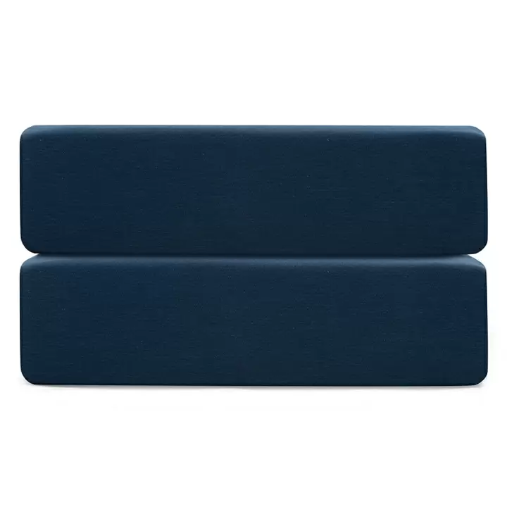 Простыня на резинке темно-синего цвета с контрастным кантом из коллекции essential, 160х200х30 см