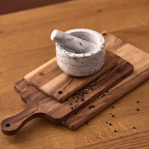 Ступка marm, 12,7х7,6 см, белый мрамор