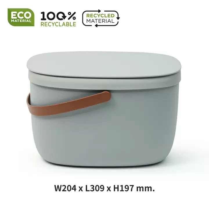 Контейнер для пищевых отходов Qualy Foody 7 л, серый
