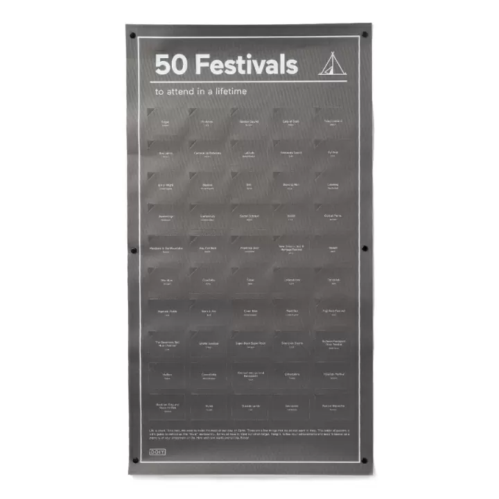 Постер Doiy «50 фестивалей, которые нужно посетить в жизни»
