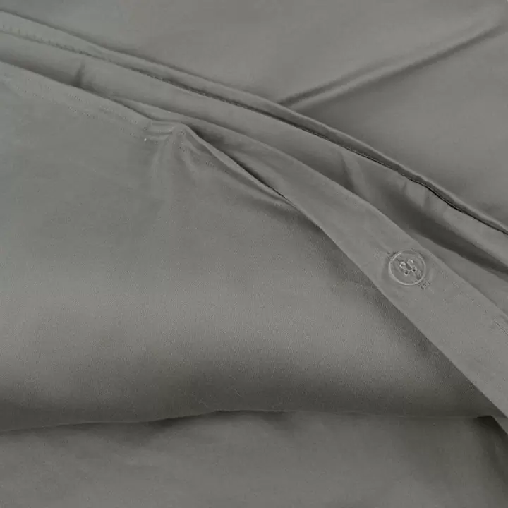 Комплект постельного белья из сатина серого цвета из египетского хлопка из коллекции essential, пододеяльник 200x220, 2 наволочки (50x70)