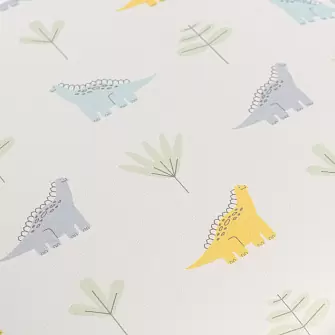 Простыня круглая на резинке из сатина с принтом dinosauria world из коллекции tiny world, 75х75х20см