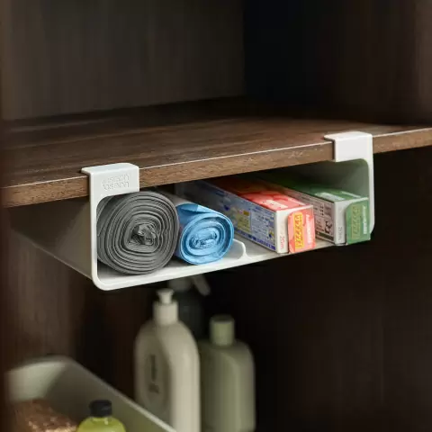 Большой органайзер для фольги, пленки и пакетов под полку Joseph Joseph CupboardStore, светло-серый