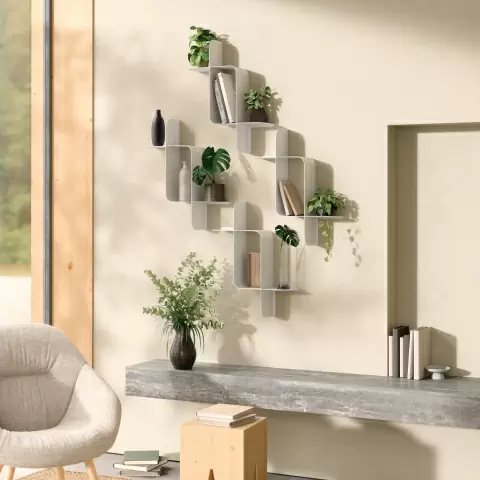 Набор металлических настенных полок Umbra Montage, 2 шт, белый