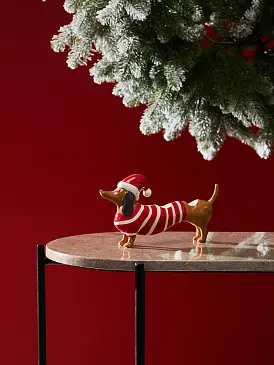Подсвечник новогодний Такса из коллекции new year essential, 20х4,6х11,5 см.
