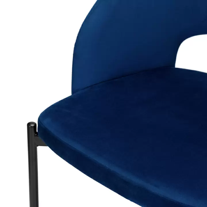 Кресло earl, велюр, темно-синее