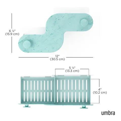 Набор настенных полок Umbra Nami, 2 шт, светло-голубой
