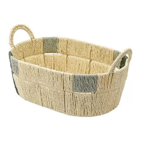 Корзина плетеная овальная bodhran sage из коллекции ethnic, размер l