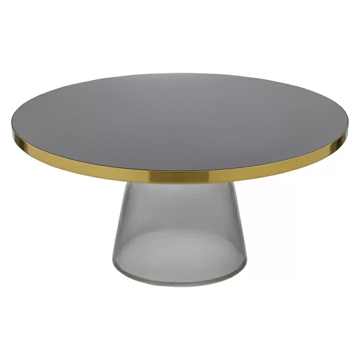 Столик кофейный odd, D75 см, черный/серый