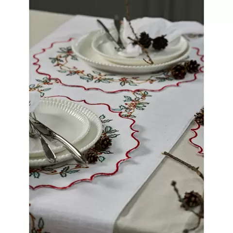 Дорожка на стол festive wreath из коллекции new year essential, 45х150 см