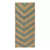 Ковер из джута с вставками зеленого цвета из коллекции ethnic, 70х160 см
