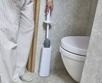 Ершик для туалета Joseph Joseph Flex 360, белый, с компактным держателем