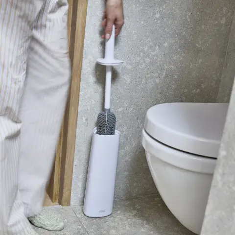 Ершик для туалета Joseph Joseph Flex 360, белый, с компактным держателем