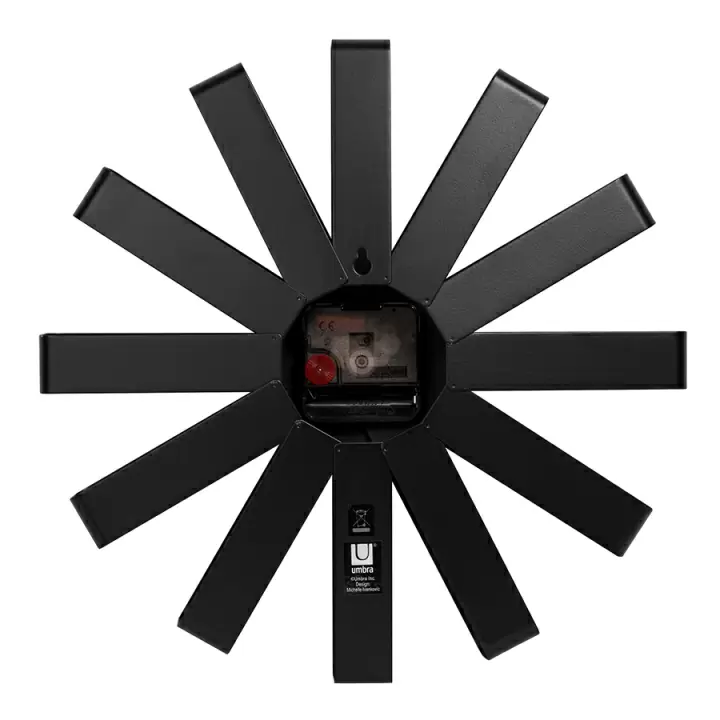 Часы настенные Umbra Ribbon D30,5 см, черныe