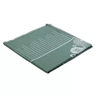 Скатерть из хлопка зеленого цвета с рисунком Ледяные узоры из коллекции new year essential, 180х260см