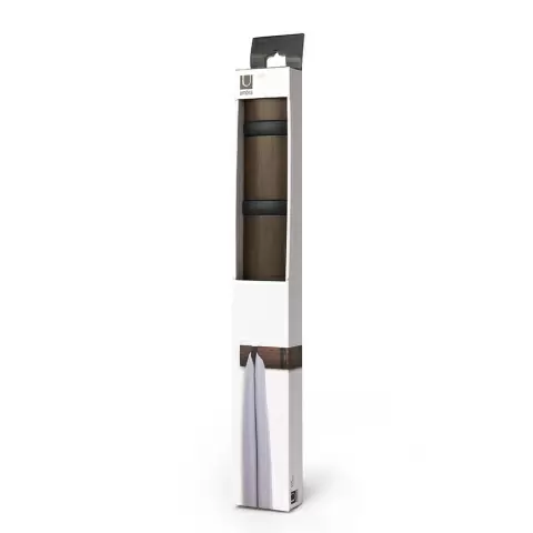 Вешалка настенная Umbra Flip 5 крючков, черная/орех