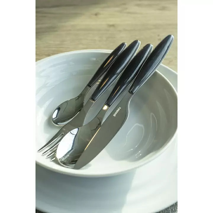 Набор из 24 столовых приборов Guzzini Cutlery Feeling, серый