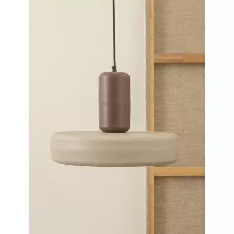 Светильник потолочный juko, D43х31 см, сливовый/бежевый