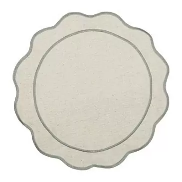 Салфетка под приборы anemone из коллекции trendy ruffles, D38 см, серый