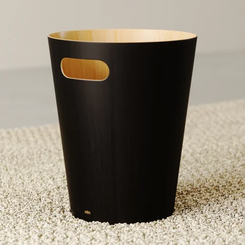 Корзина для мусора Umbra Woodrow, черная
