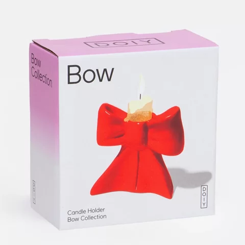 Подсвечник DOIY Bow, красный