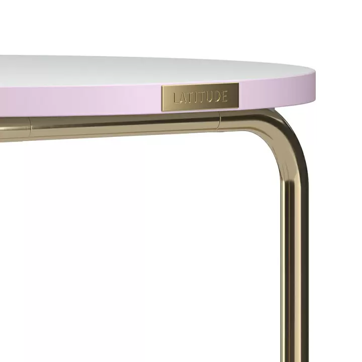 Столик кофейный ror, D50 см, латунь/серый/розовый