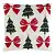 Подушка вязаная с новогодним рисунком christmas bows из коллекции new year essential, 45x45 см