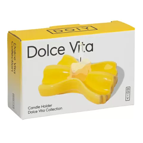 Подсвечник dolce vita, 6,5х10х2,7 см, желтый