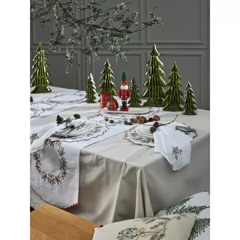 Дорожка на стол festive wreath из коллекции new year essential, 45х150 см