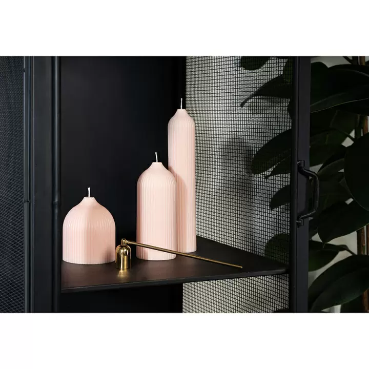 Свеча декоративная бежево-розого цвета из коллекции edge, 16,5см