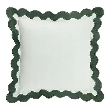 Чехол на подушку с контрастным кантом зеленого цвета из коллекции trendy ruffles, 40х40 см