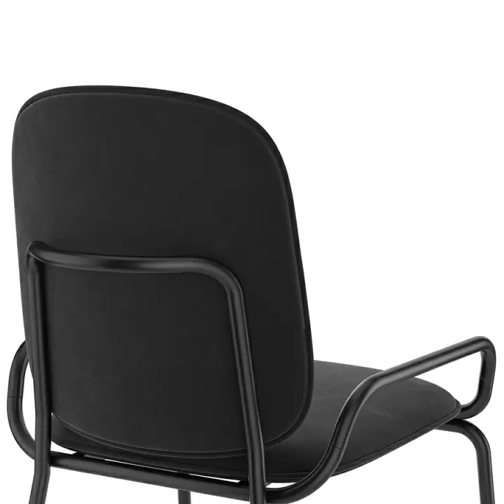 Набор из 2 стульев ror, double frame, велюр, черный /черный