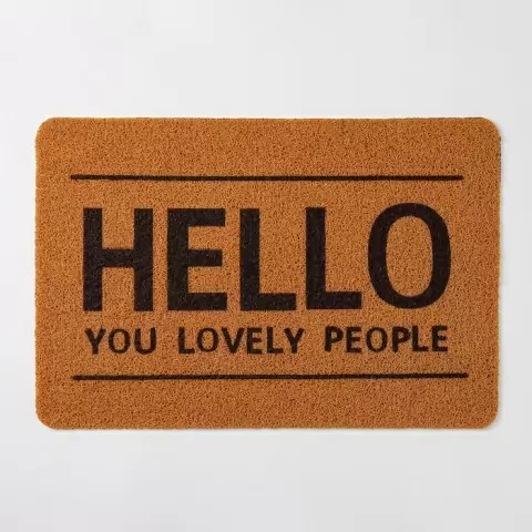 Коврик придверный  Доляна Hello