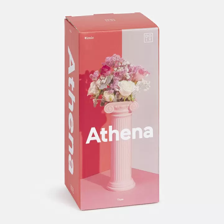 Ваза для цветов Doiy Athena 25 см, розовая