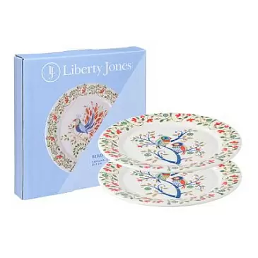 Набор тарелок love birds из коллекции birds of paradise в подарочной упаковке, D21 см, 2 шт.