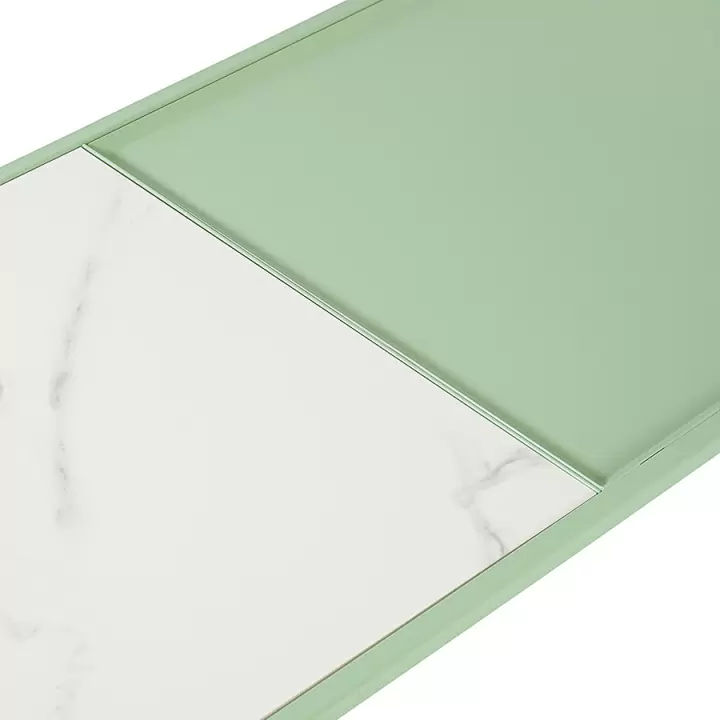 Столик журнальный mayen, 110х50х37 см, белый/зеленый