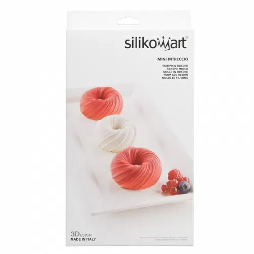 Форма для приготовления пирожных Silikomart Mini Intreccio 18,2х33,7 см силиконовая